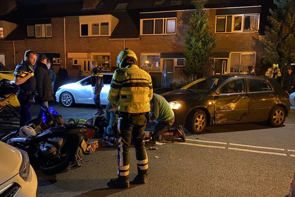 Scooterrijder gewond door ongeval met automobilist