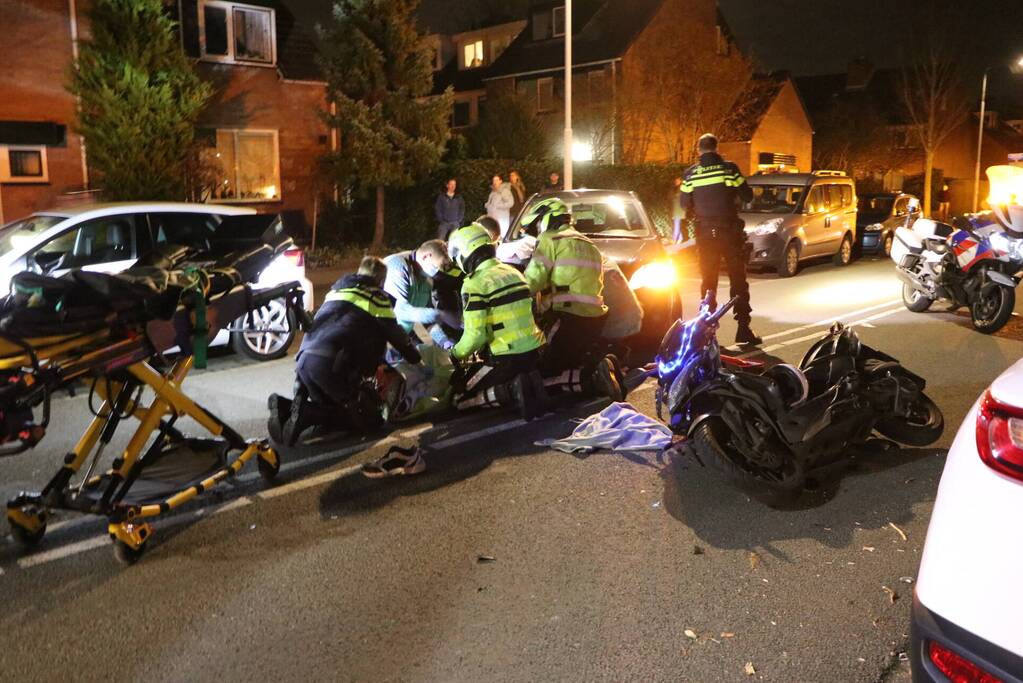 Scooterrijder gewond door ongeval met automobilist