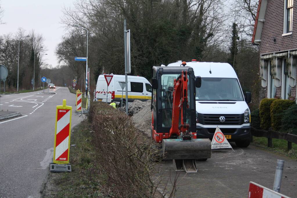 Gaslekkage door graafwerkzaamheden