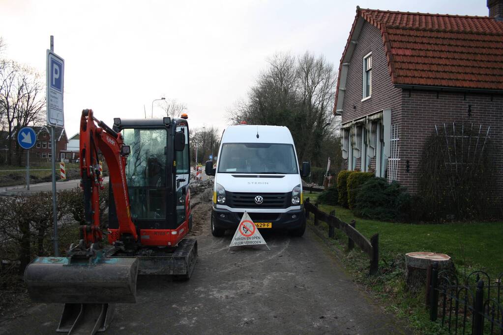 Gaslekkage door graafwerkzaamheden