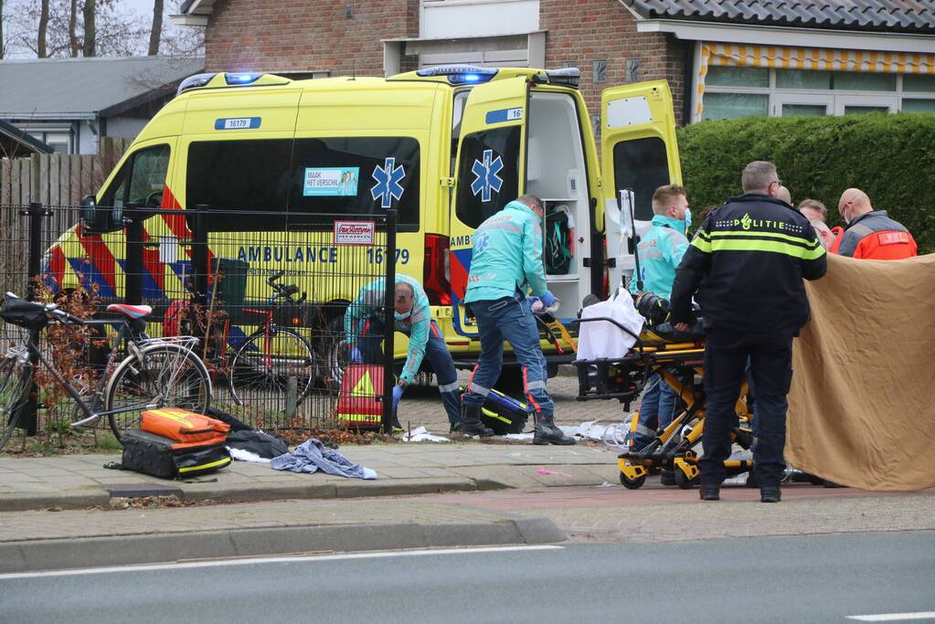 Fietser zwaargewond na ongeval