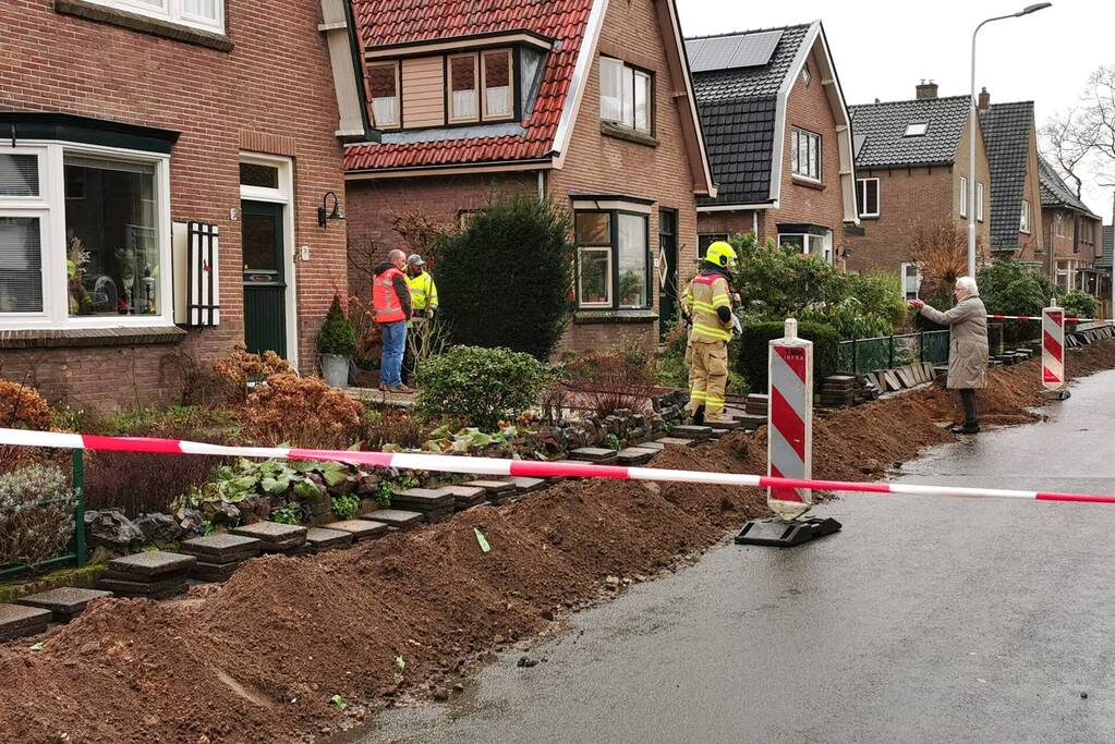 Gasleiding geraakt tijdens aanleg glasvezel