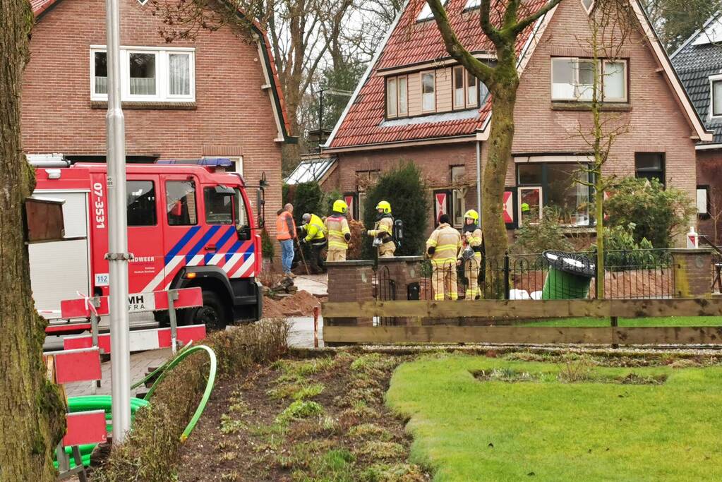 Gasleiding geraakt tijdens aanleg glasvezel