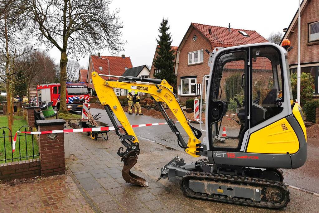 Gasleiding geraakt tijdens aanleg glasvezel