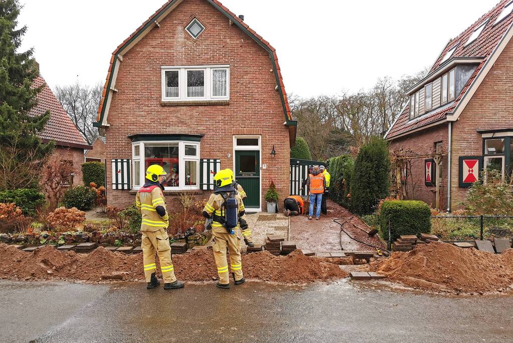 Gasleiding geraakt tijdens aanleg glasvezel