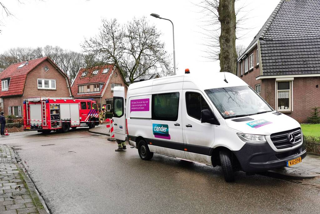 Gasleiding geraakt tijdens aanleg glasvezel
