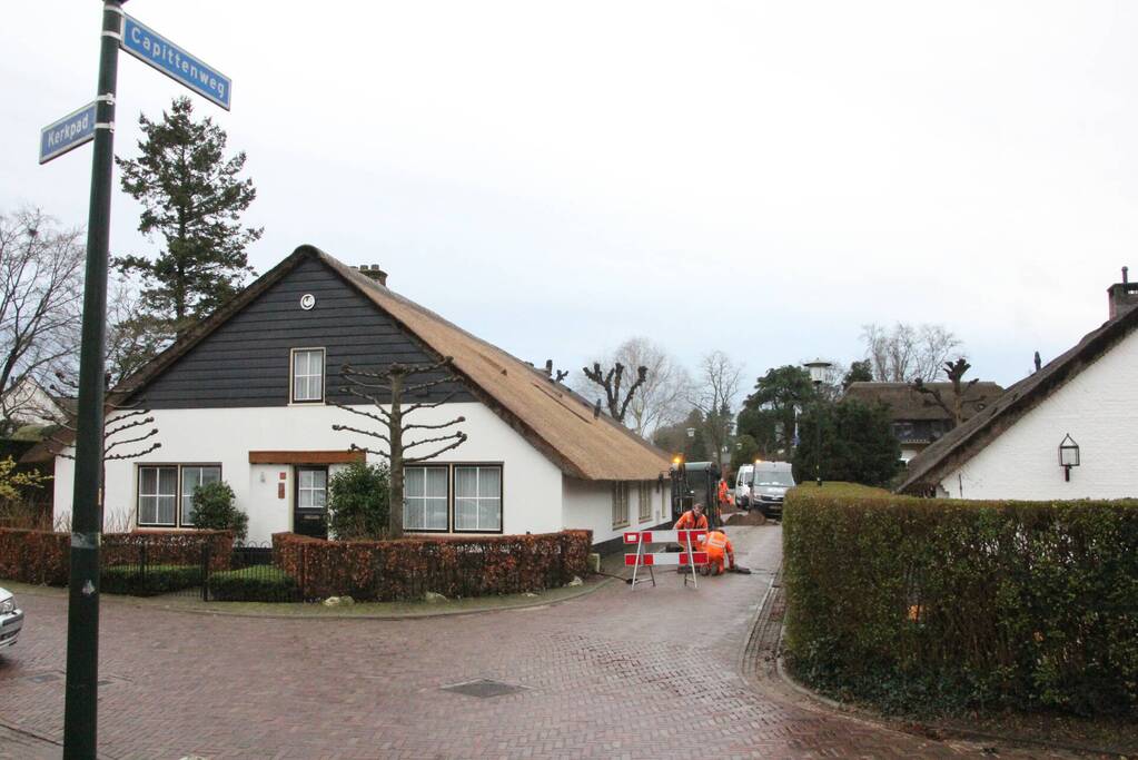 Gasleiding geraakt bij graafwerkzaamheden