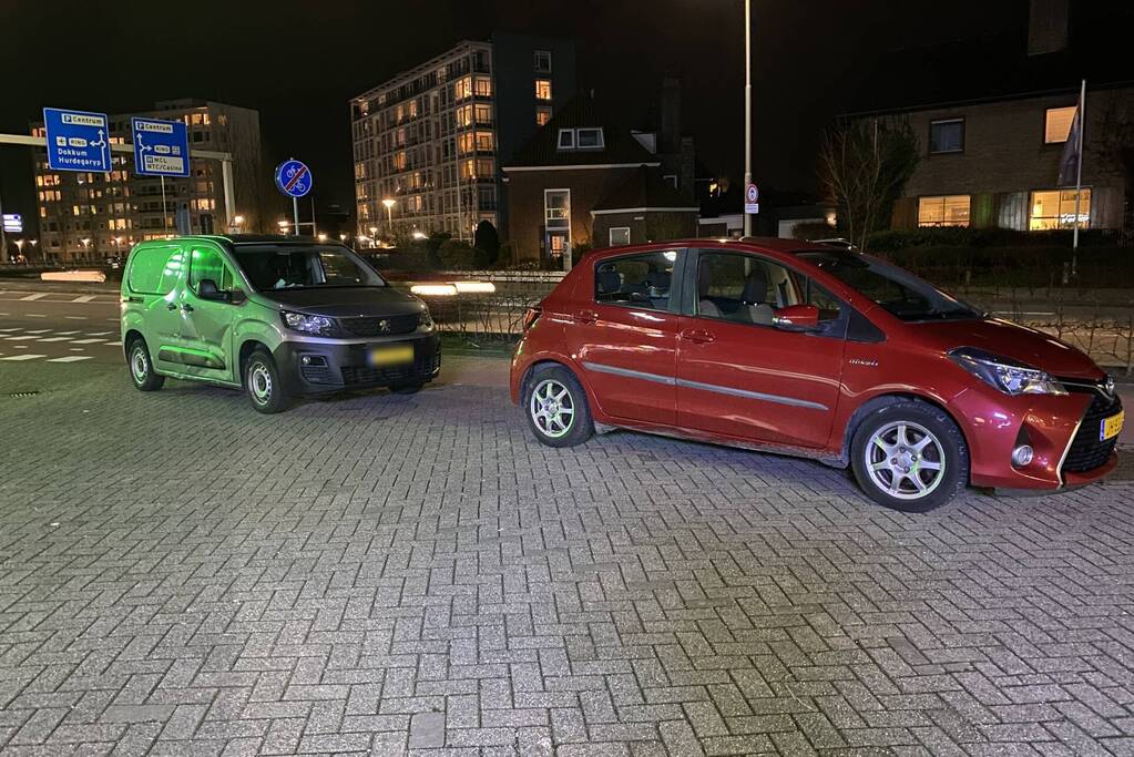 Ongeval tussen twee personenauto's