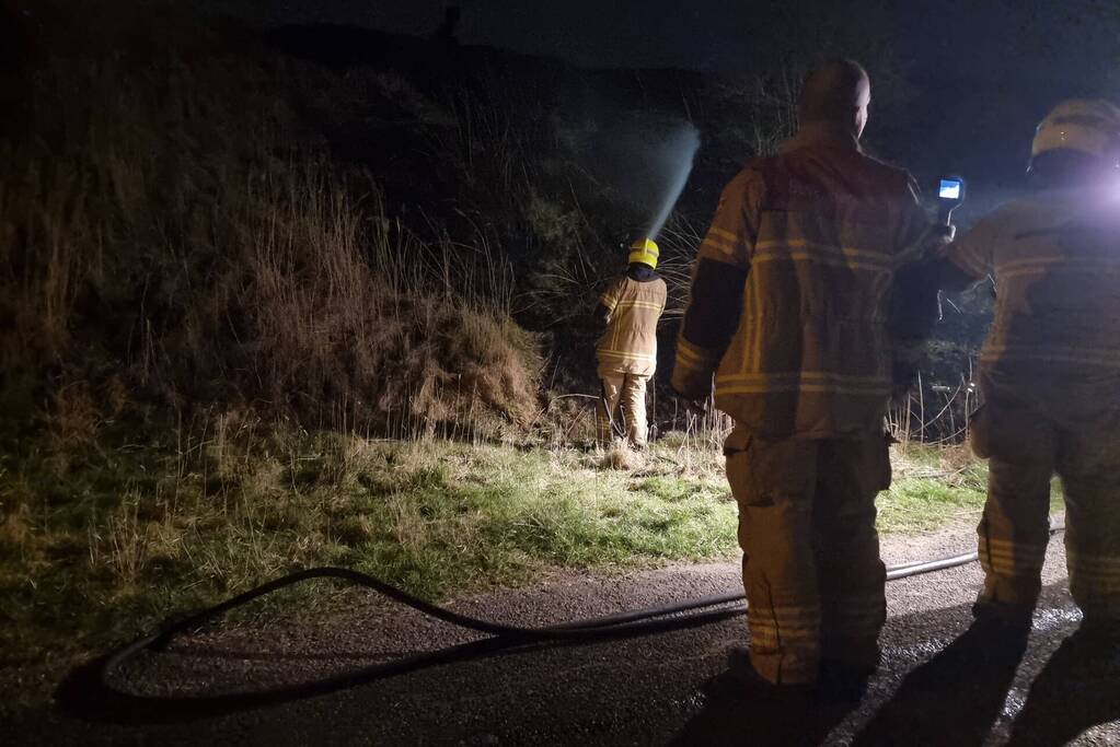 Brand in duinen snel geblust