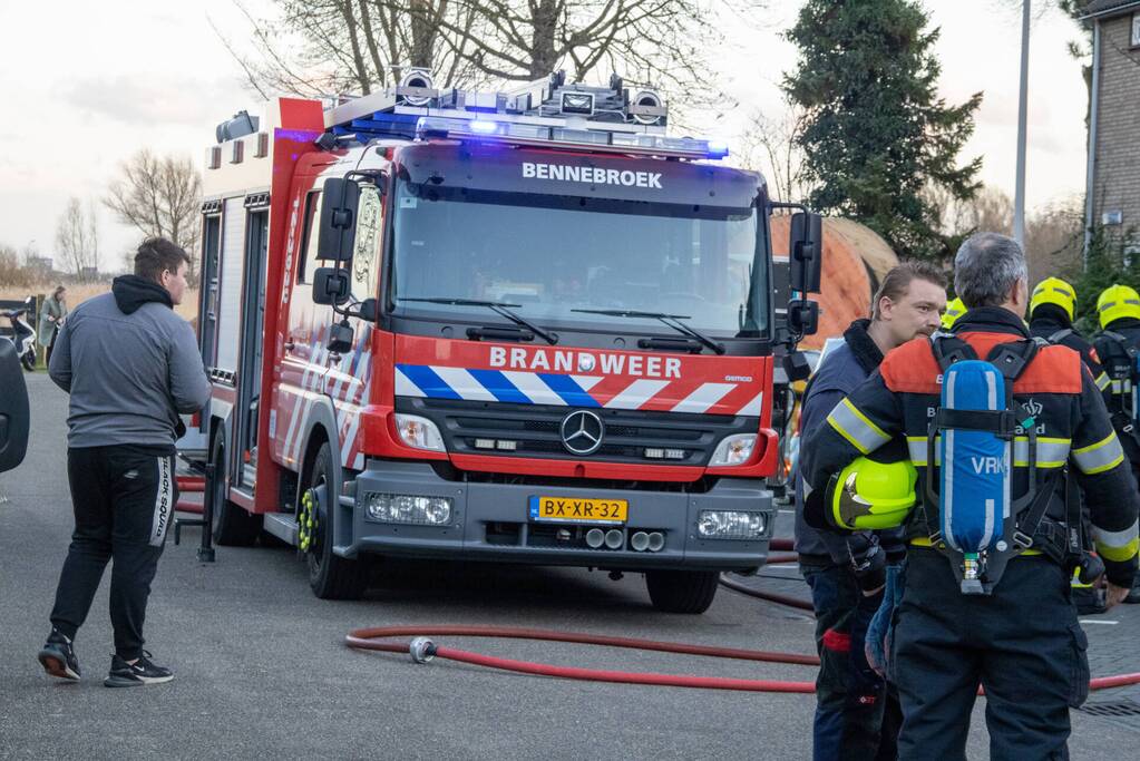 Brandweer blust flinke brand in woning