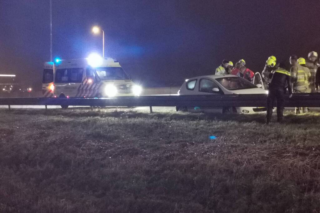 Enkelzijdig ongeval op de snelweg