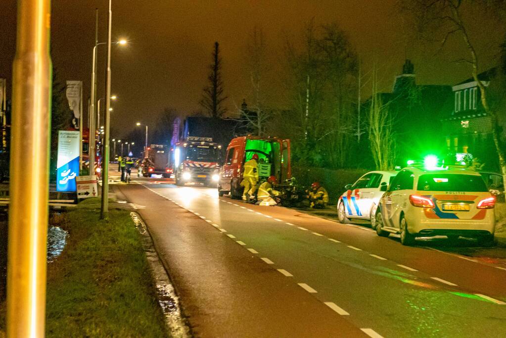 Flinke vlammen bij brand in gebouw