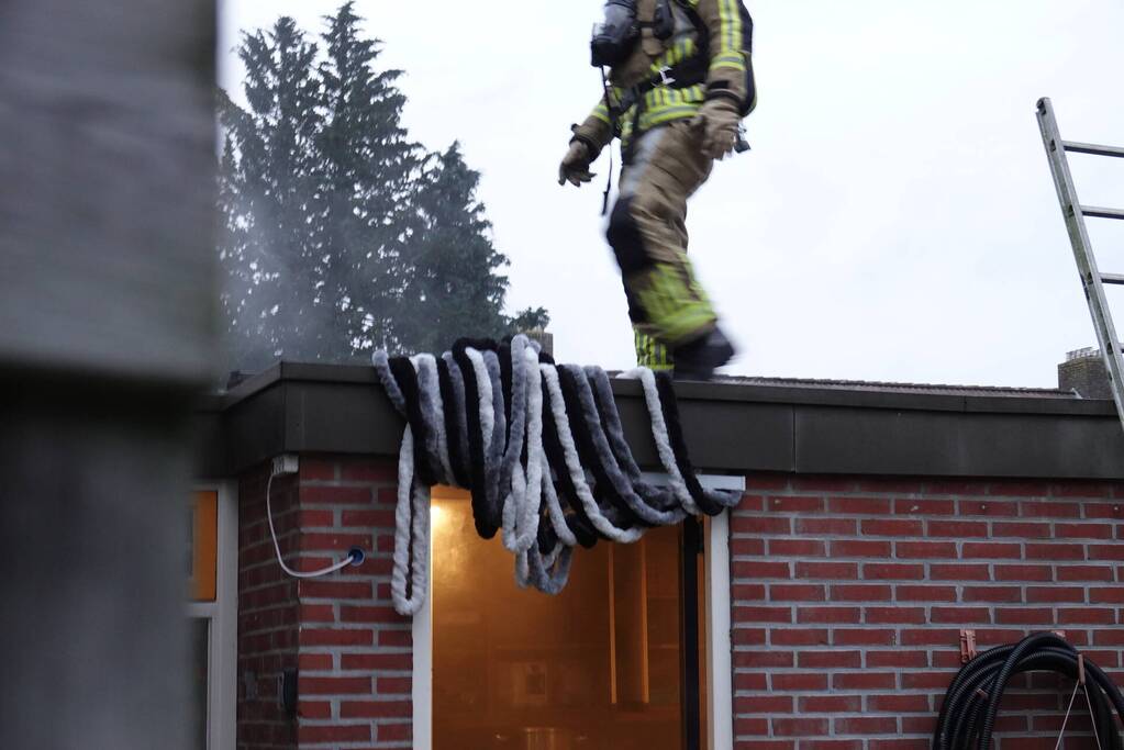 Brand in schuur door kortsluiting