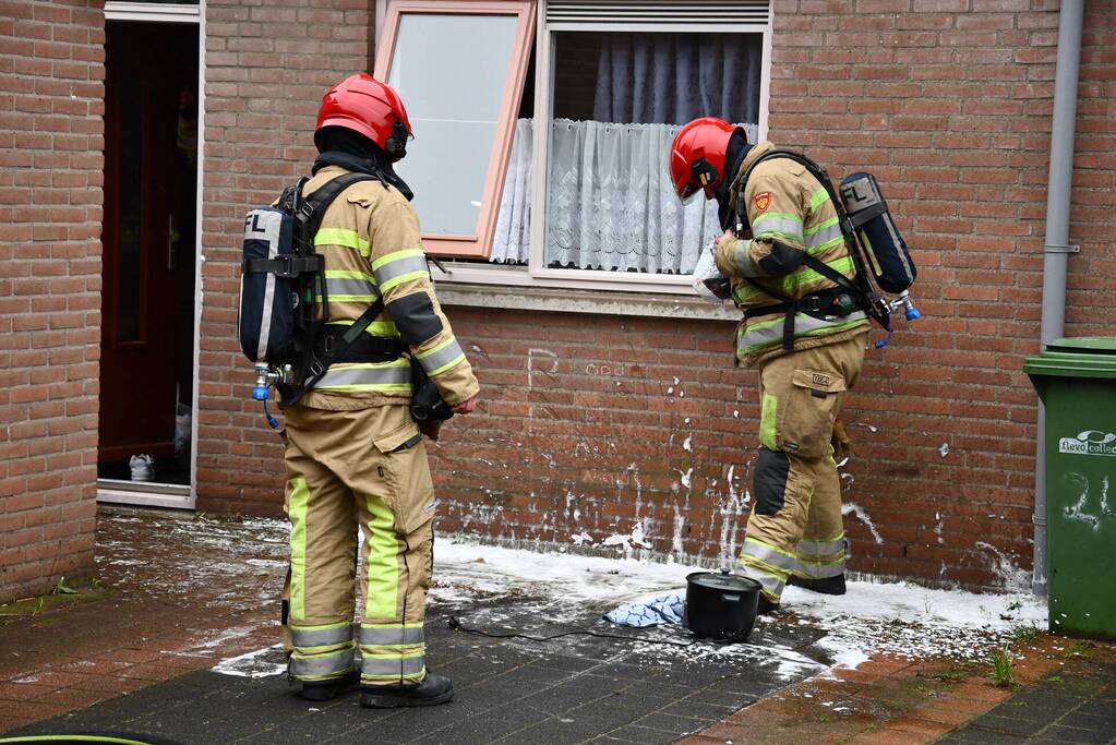 Rookontwikkeling door pannetje op vuur