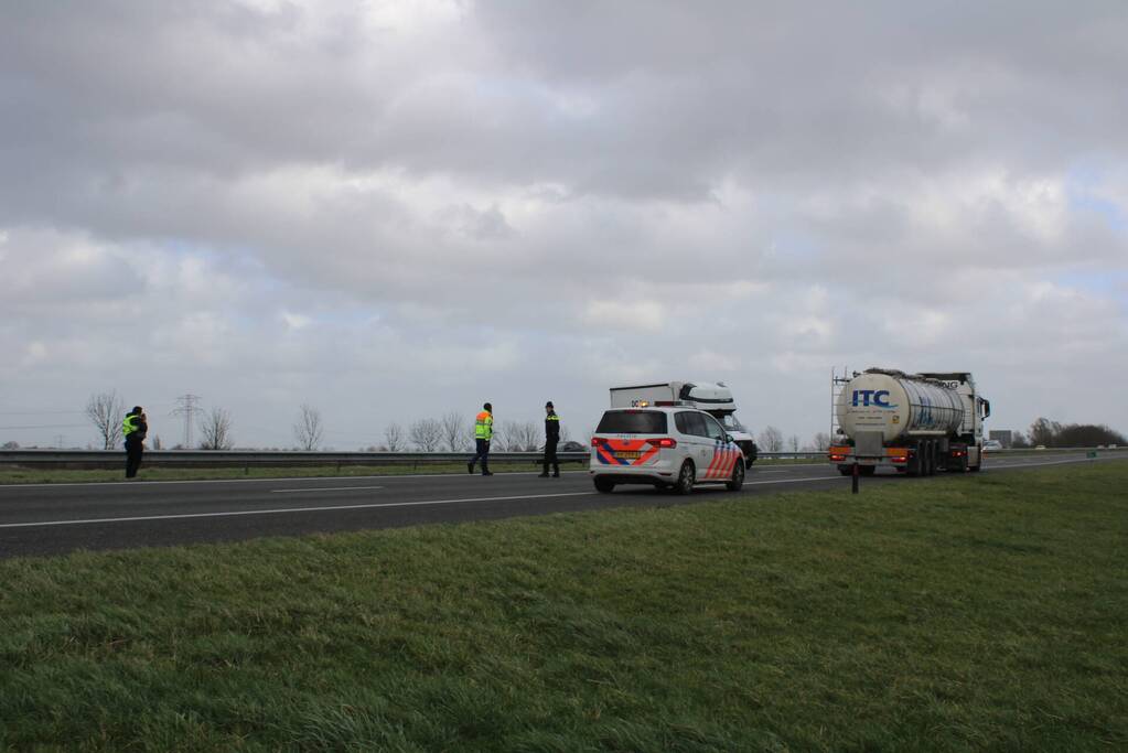 Schade aan bestelbus door harde wind