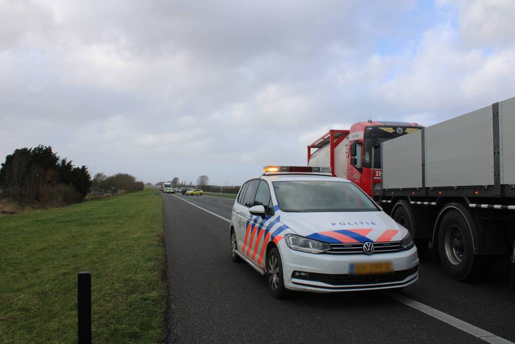 Schade aan bestelbus door harde wind
