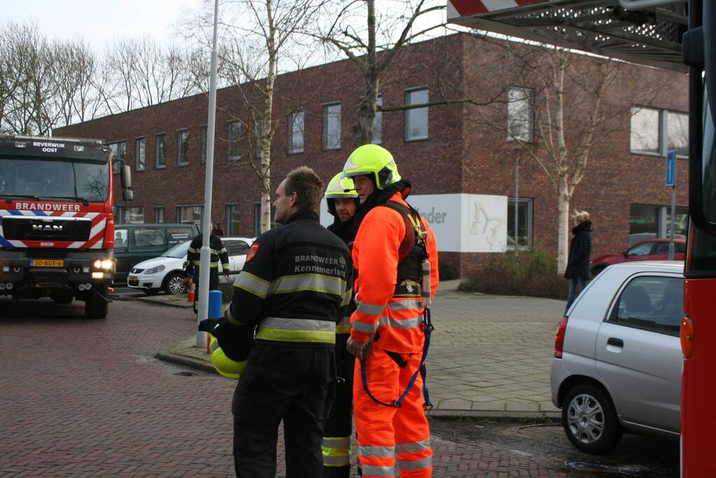 Gevel stort in door harde wind