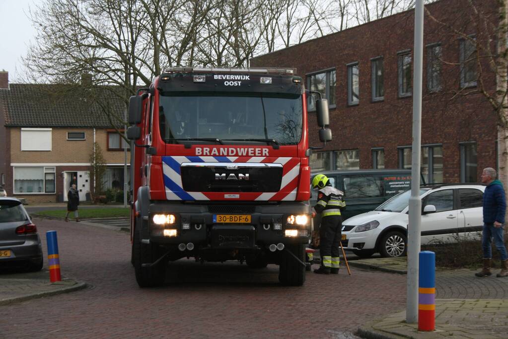 Gevel stort in door harde wind