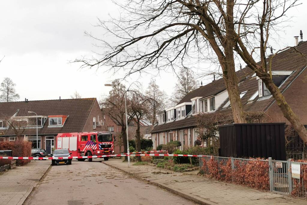 Grote boom omgezaagd door brandweer