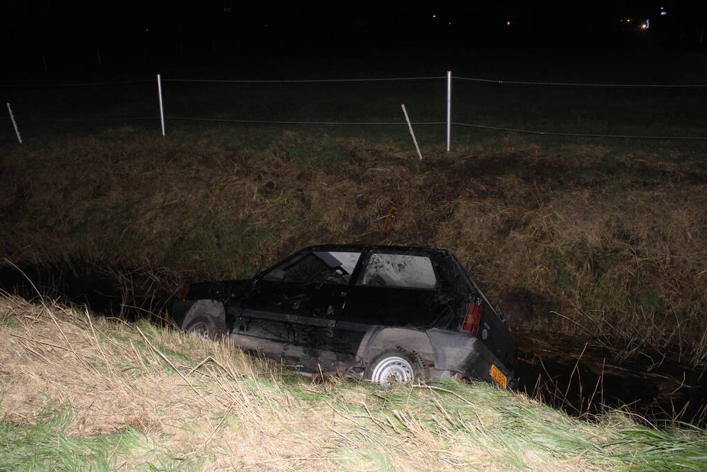 Auto aangetroffen in sloot