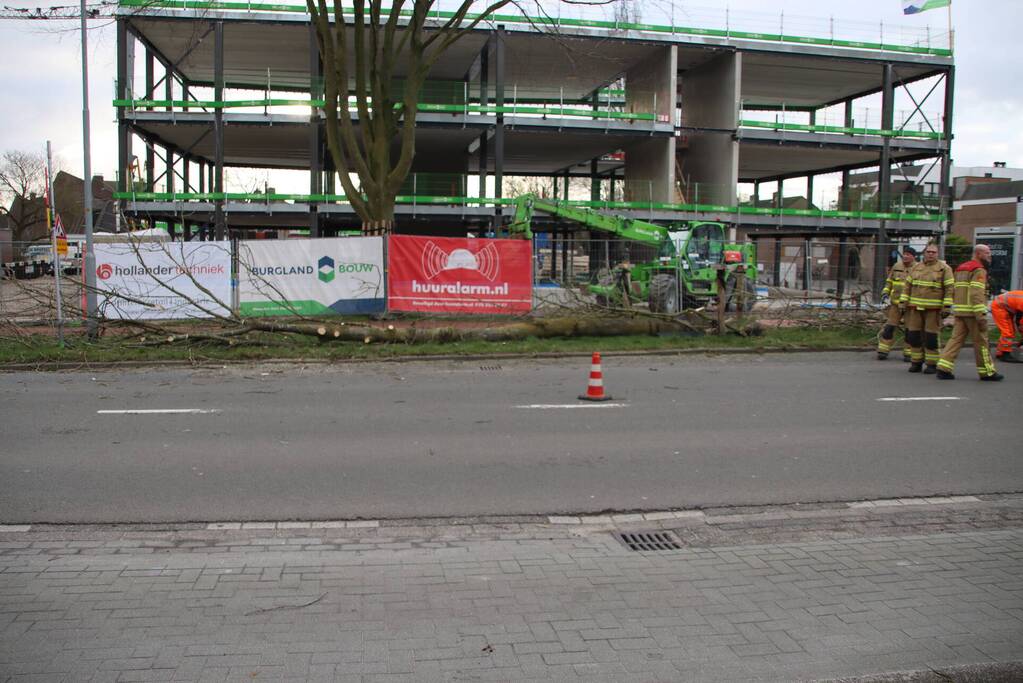 Boom na storm Eunice omgezaagd door brandweer