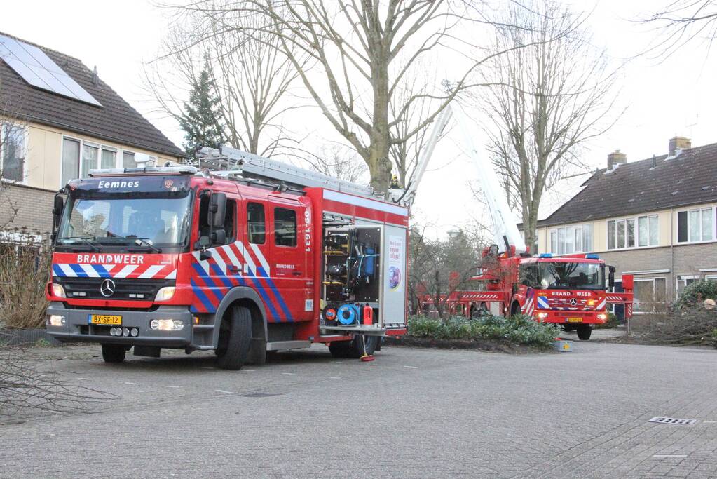 Brandweer en gemeente stellen door storm beschadigde bomen veilig