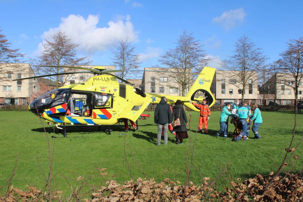 Veel bekijks bij inzet traumahelikopter