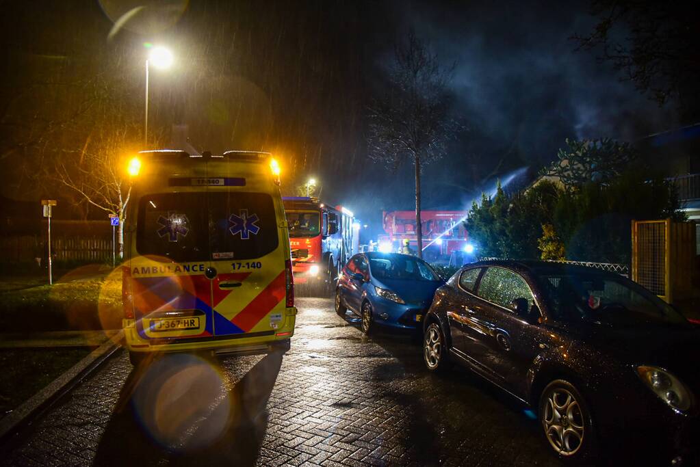 Forse brand in slaapkamer van woning