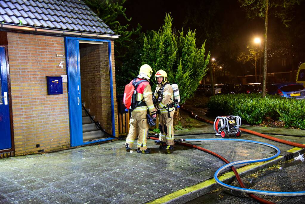 Forse brand in slaapkamer van woning