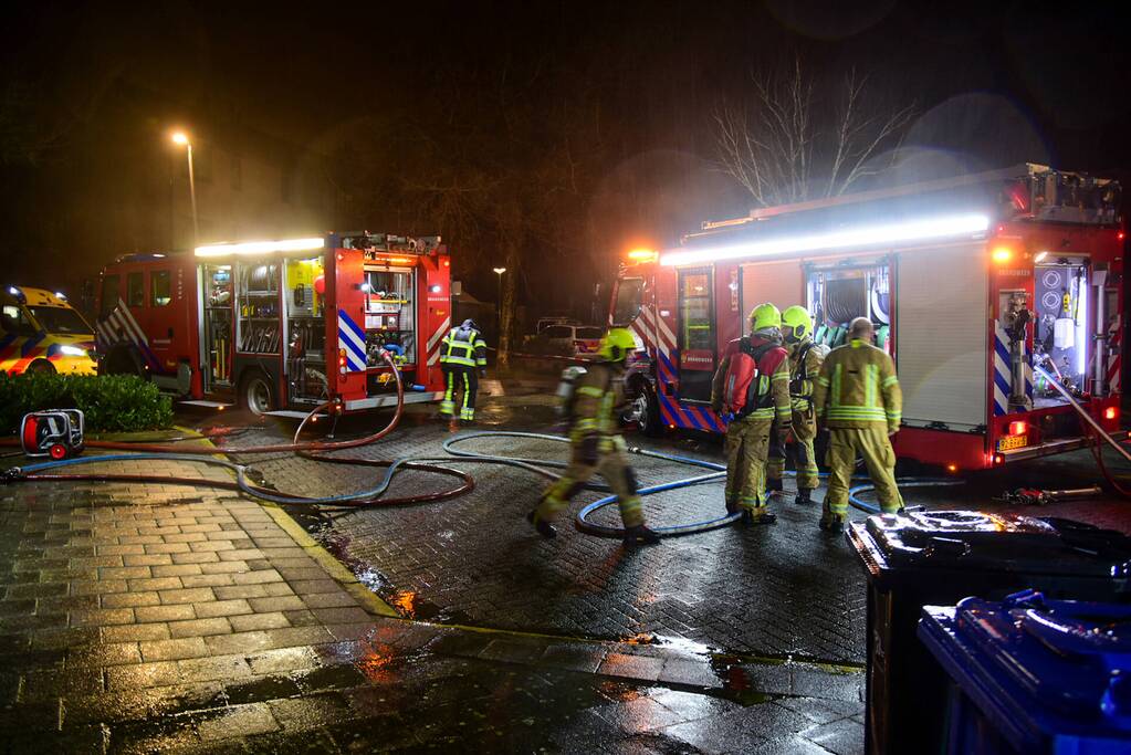 Forse brand in slaapkamer van woning