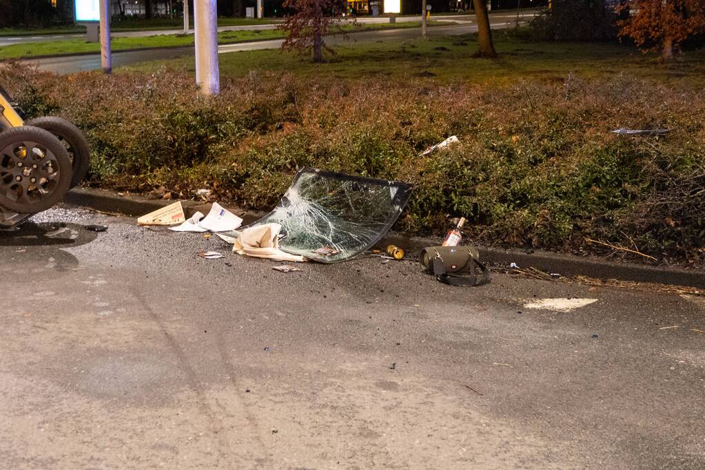 Gewonden bij ongeval op rotonde