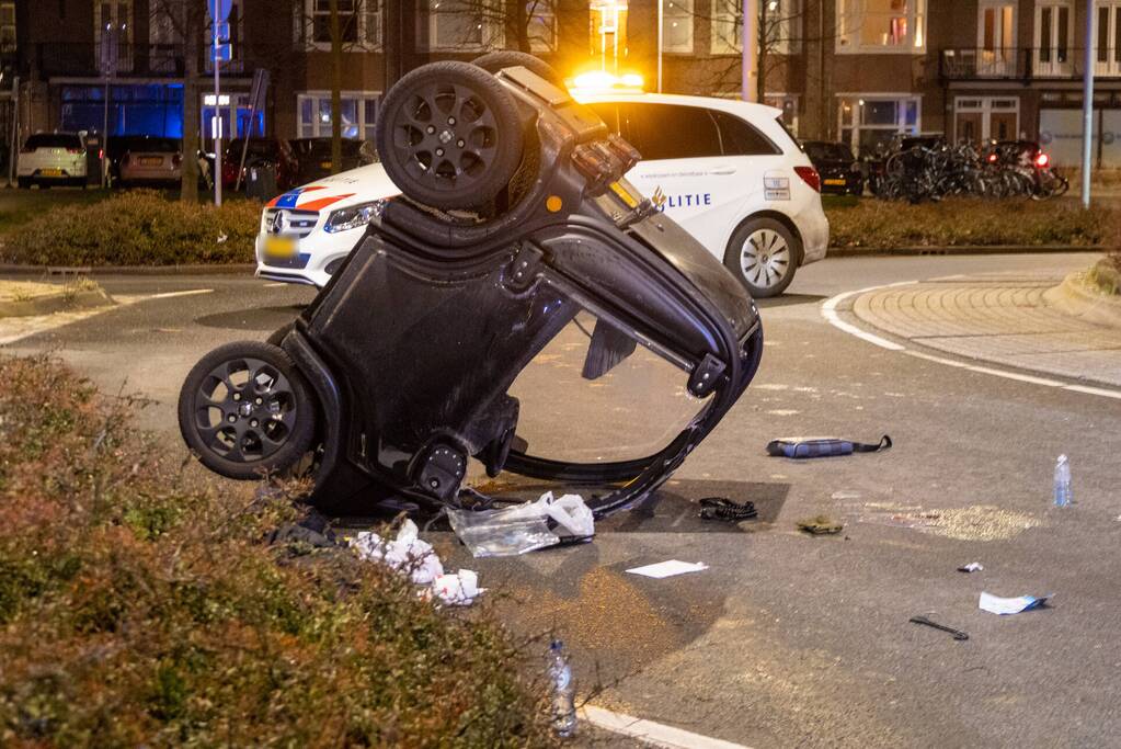 Gewonden bij ongeval op rotonde