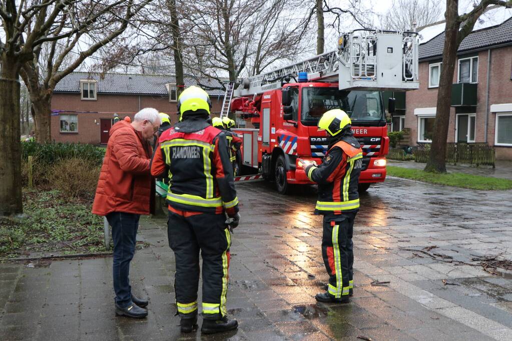 Woningen ontruimd nadat bomen dreigen om te waaien