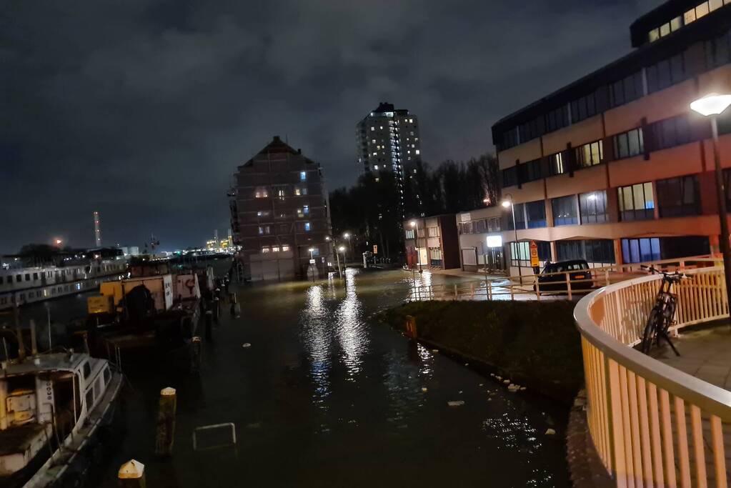 Gebied afgesloten door hoogwater