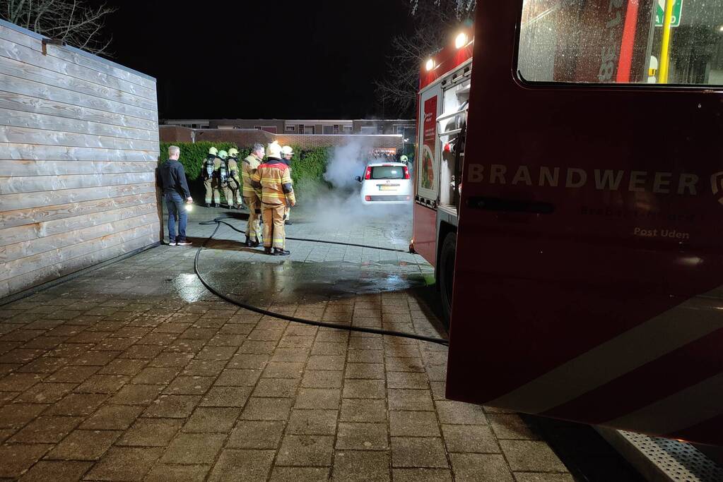 Rookontwikkeling vanwege brand in personenauto