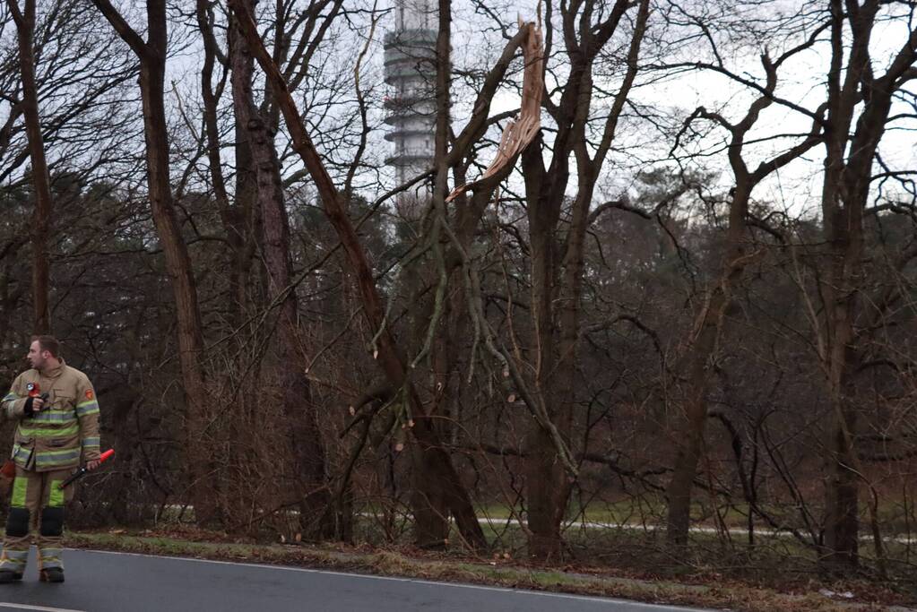 Ongeval bij stormschade melding