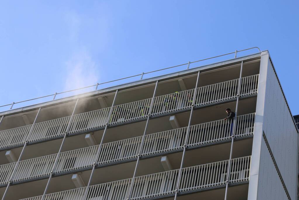 Brand op 12e verdieping van Eisenhouwerflat