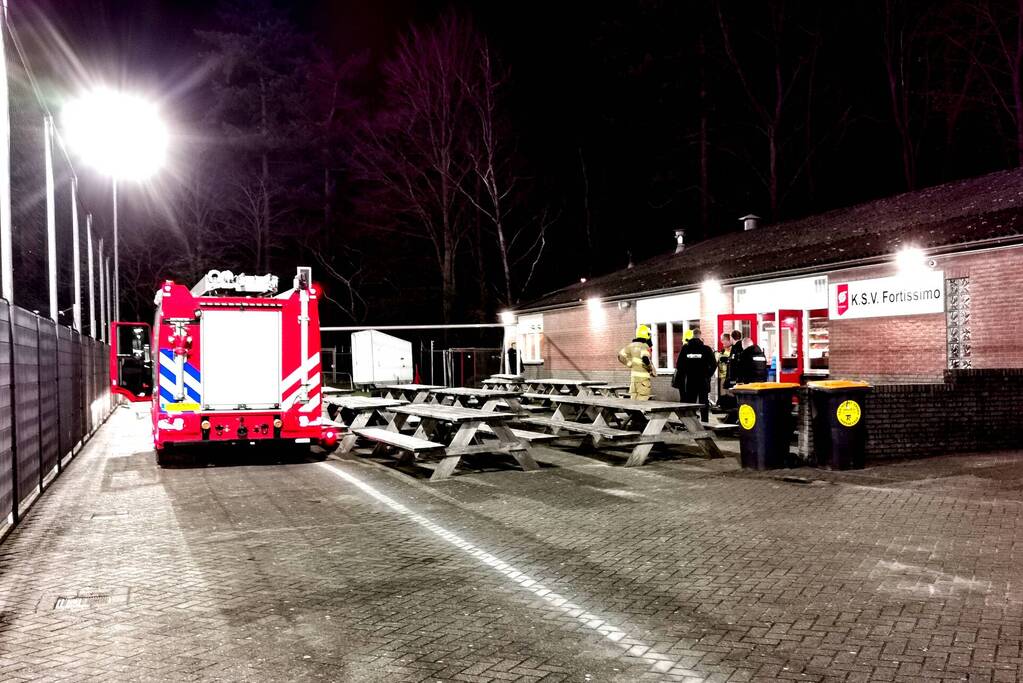 Brand in kantine van sportvereniging