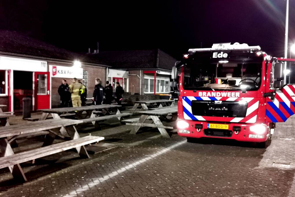 Brand in kantine van sportvereniging
