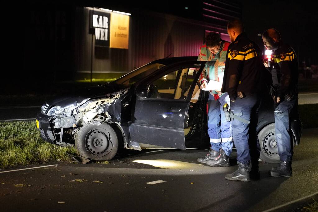 Bestuurder aangehouden na eenzijdig ongeval