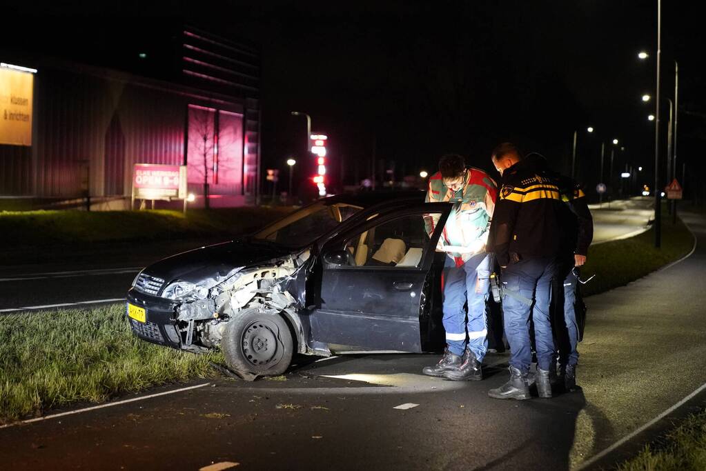 Bestuurder aangehouden na eenzijdig ongeval