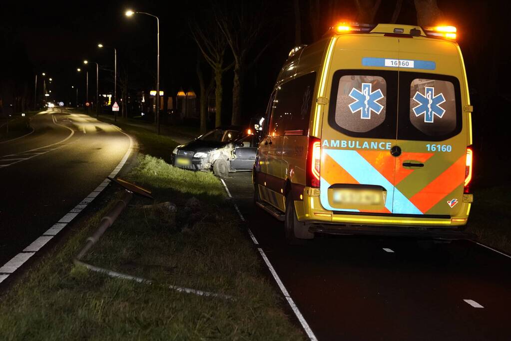 Bestuurder aangehouden na eenzijdig ongeval