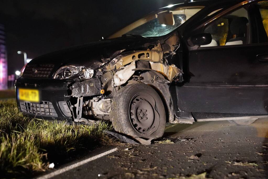 Bestuurder aangehouden na eenzijdig ongeval