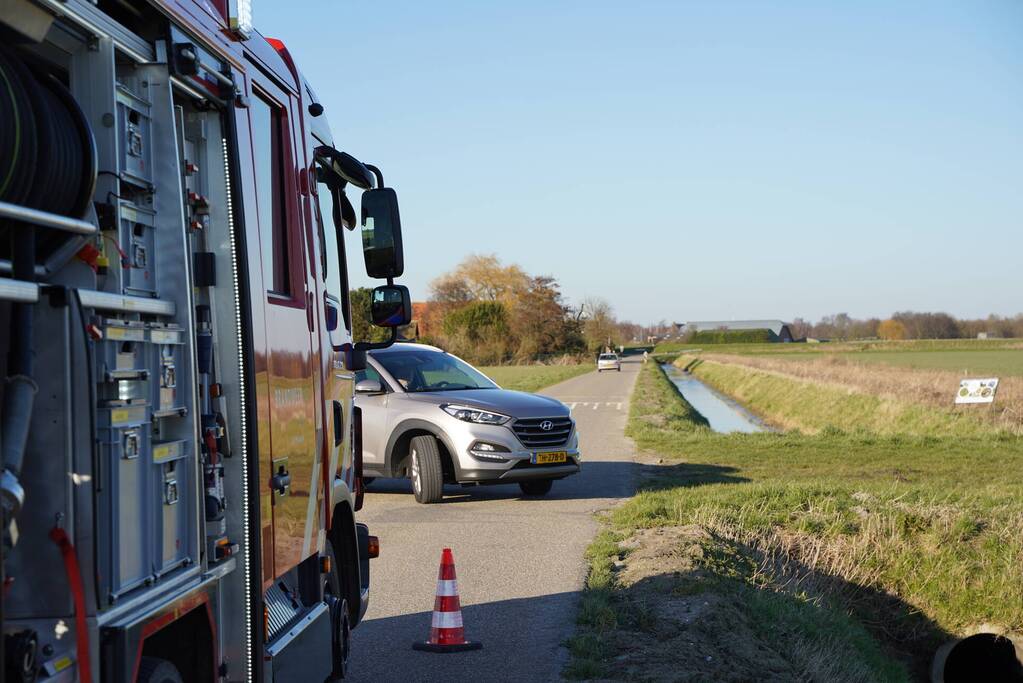 Weg afgesloten vanwege brand in schoorsteen