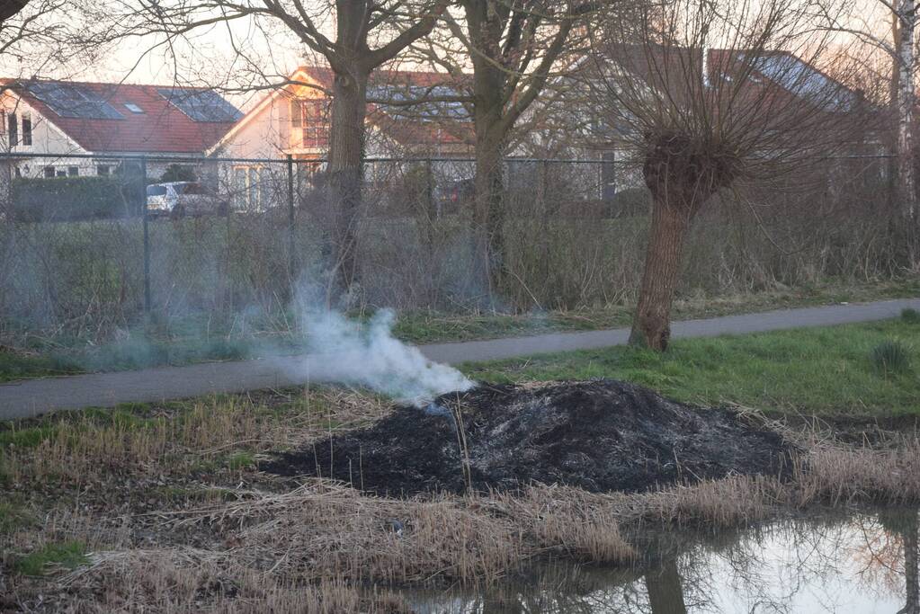 Opnieuw riet in brand gestoken bij Kaaskenswater