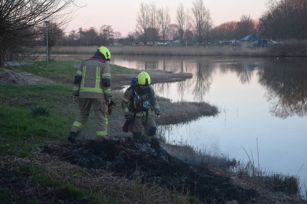 Opnieuw riet in brand gestoken bij Kaaskenswater