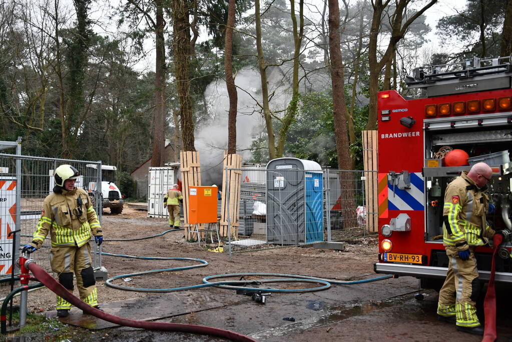 Brandweer ingezet voor brand op bouwplaats