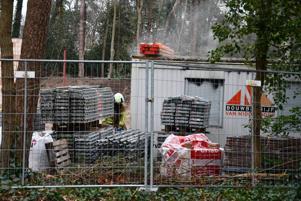 Brandweer ingezet voor brand op bouwplaats