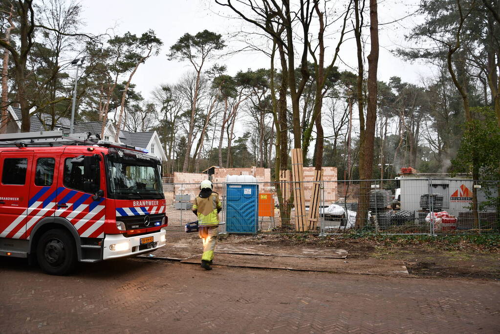 Brandweer ingezet voor brand op bouwplaats