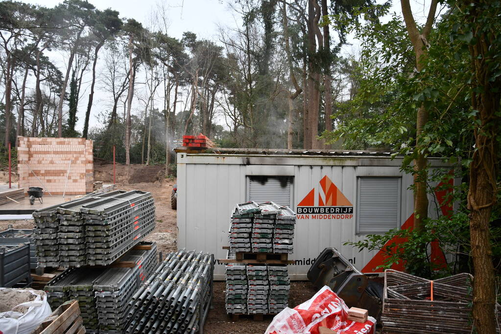 Brandweer ingezet voor brand op bouwplaats